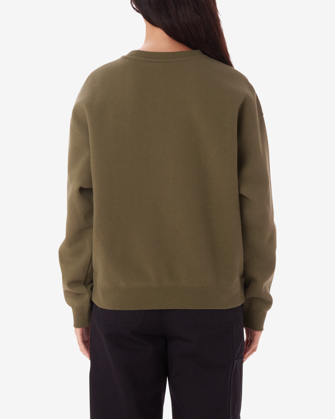 obey type mix crewneck olive