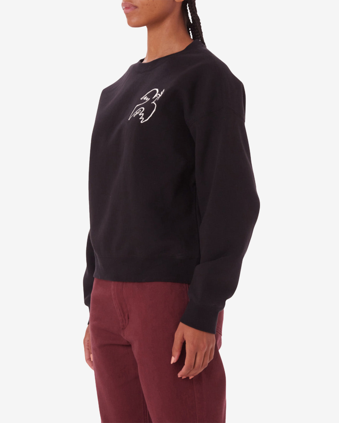 obey peace dove crewneck digital black