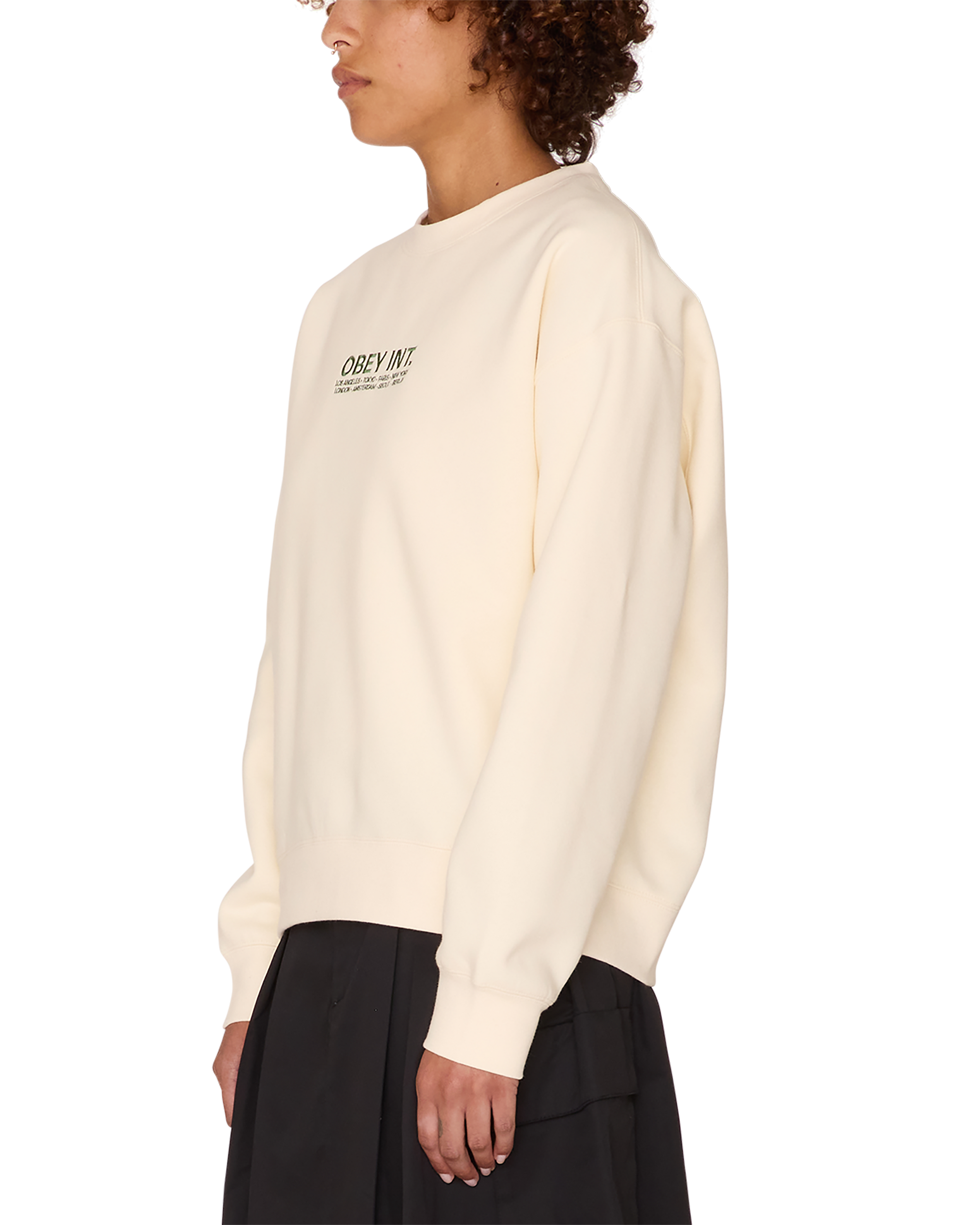 obey int crewneck unbleached