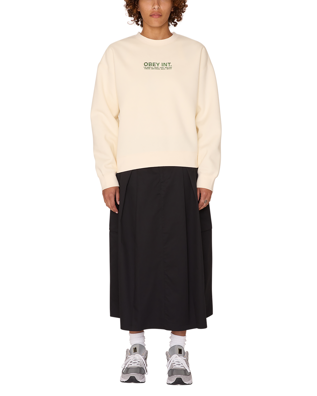 obey int crewneck unbleached