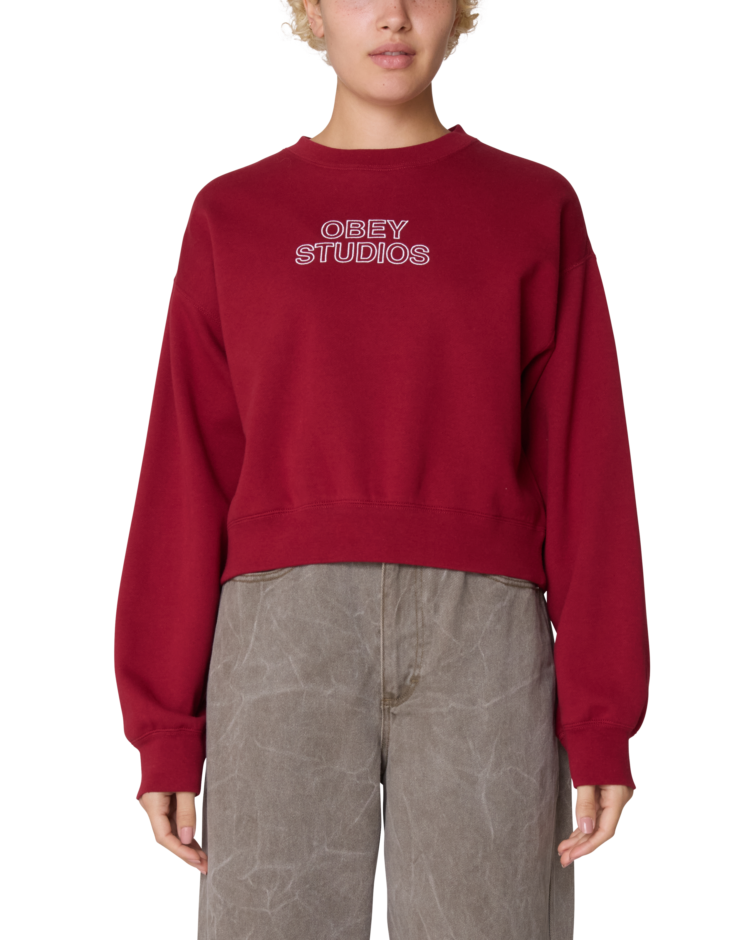 STUDIOS CROPPED CREWNECK (zoomed)