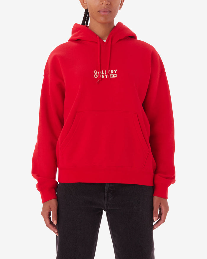 obey gallery pullover red