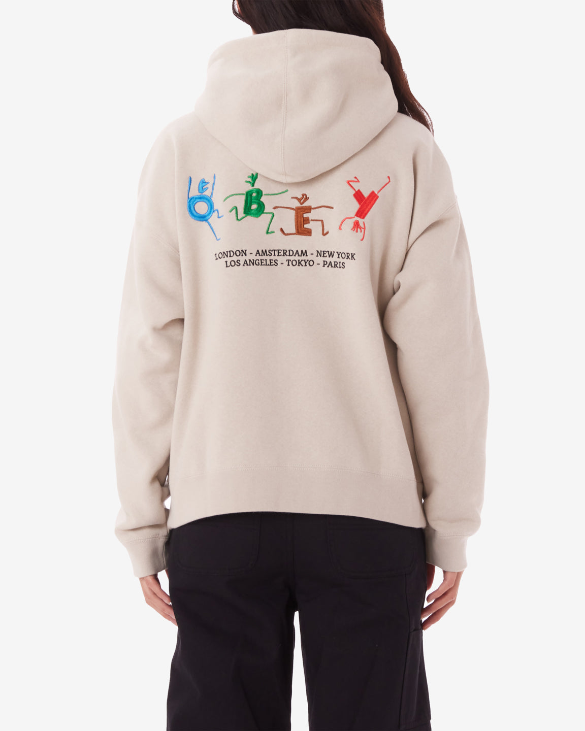 obey play pullover silver grey