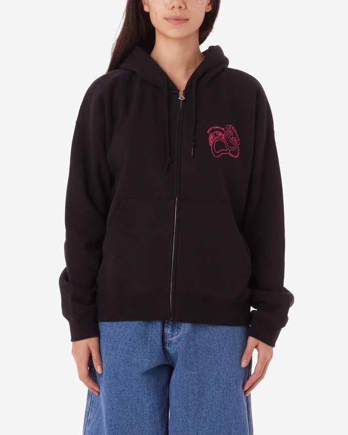 obey charade zip pullover digital black