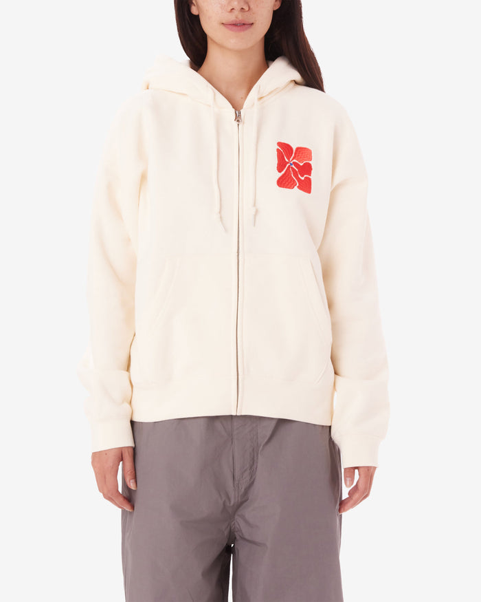 obey flora zip pullover unbleached