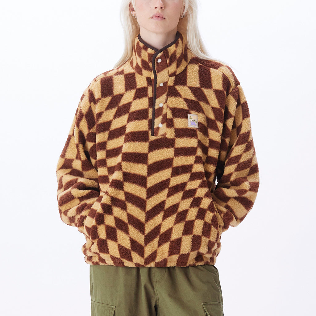 WAVY POP OVER JACKET SEPIA MULTI | OBEY Clothing