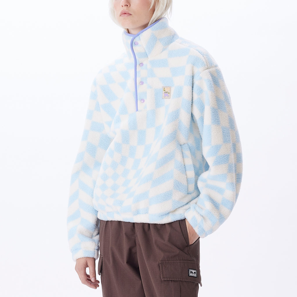 WAVY POP OVER JACKET CLEAR SKY MULTI | OBEY Clothing