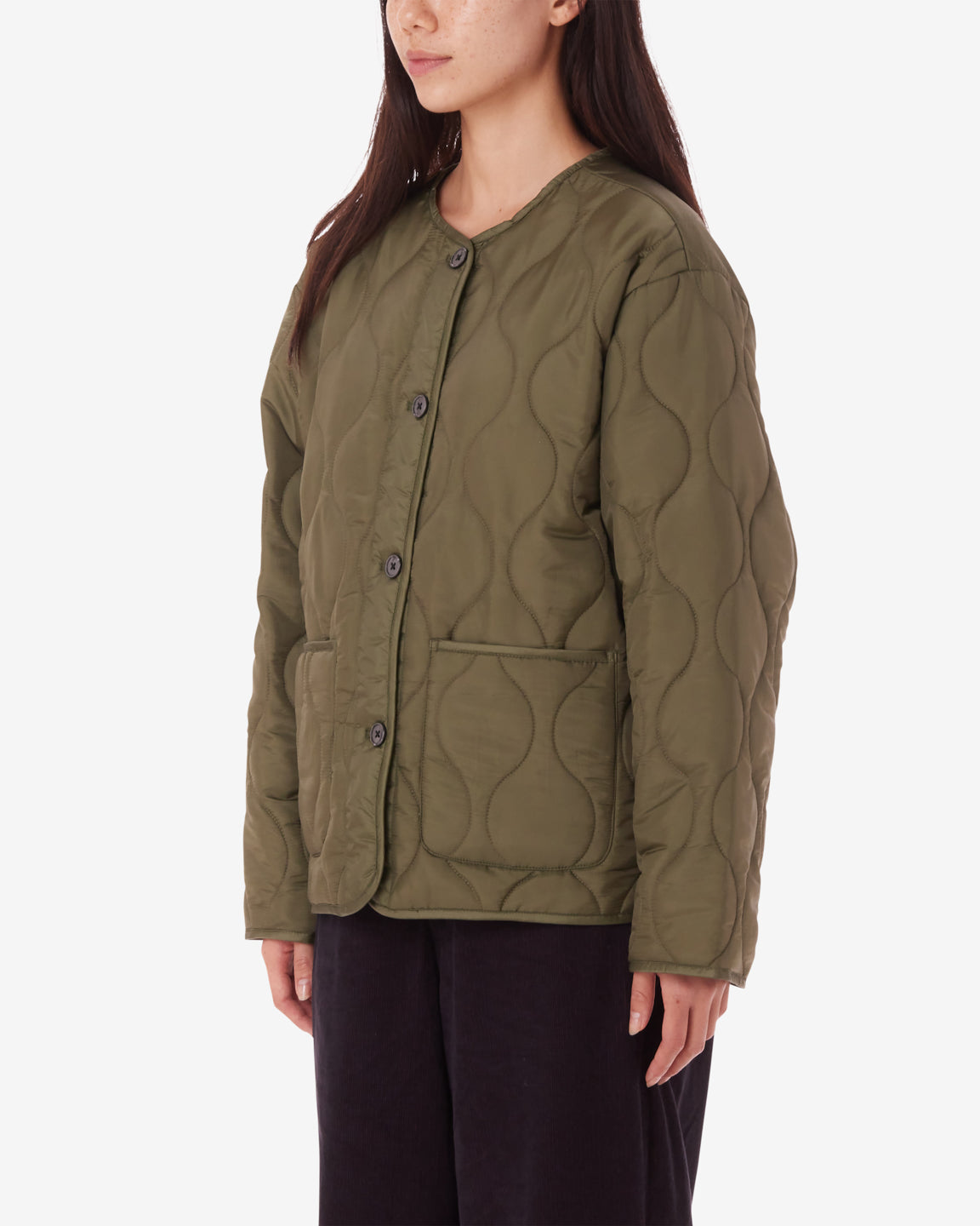 obey eden liner jacket light army