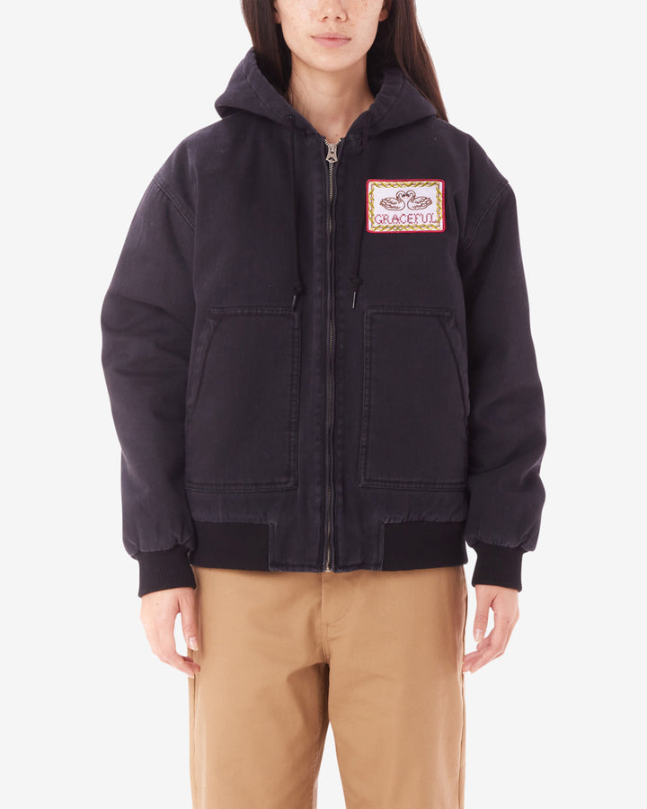 SWANS PULLOVER WORK JACKET DIGITAL BLACK