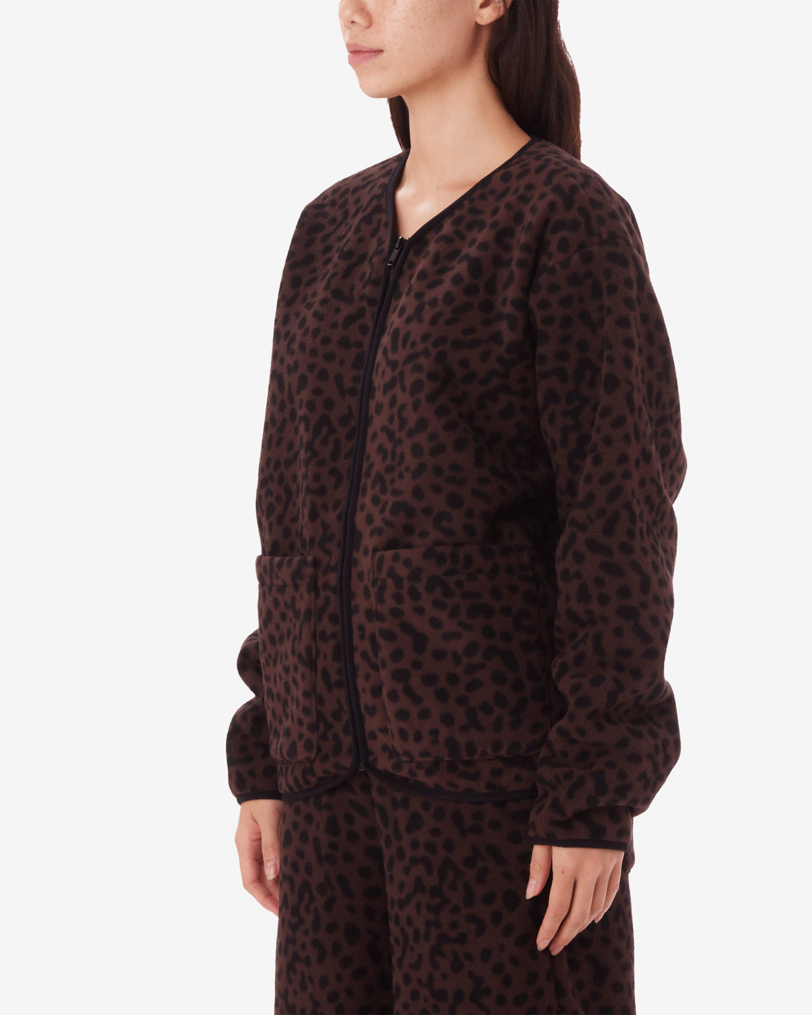 obey dottie liner jacket java brown multi