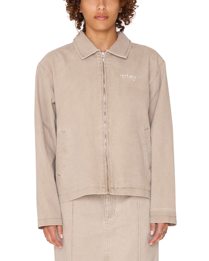 obey serene zip jacket fungi