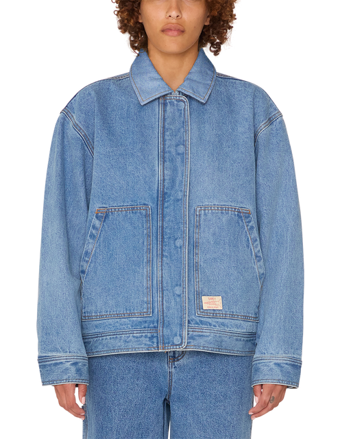 obey sybil jacket light indigo