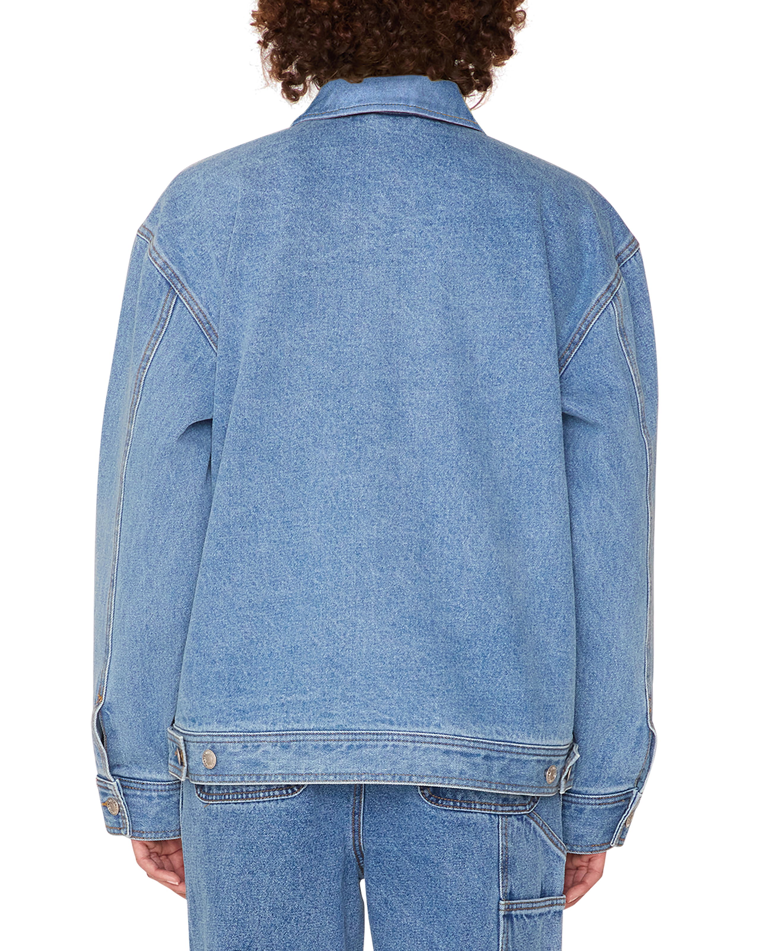 obey sybil jacket light indigo