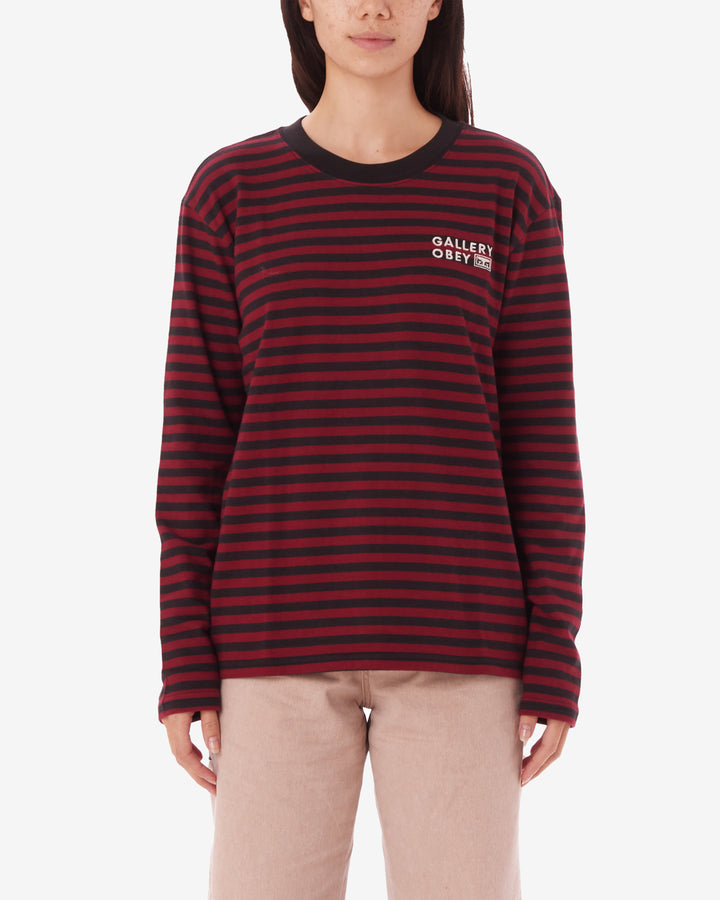 GALLERY LS STRIPE RED MULTI