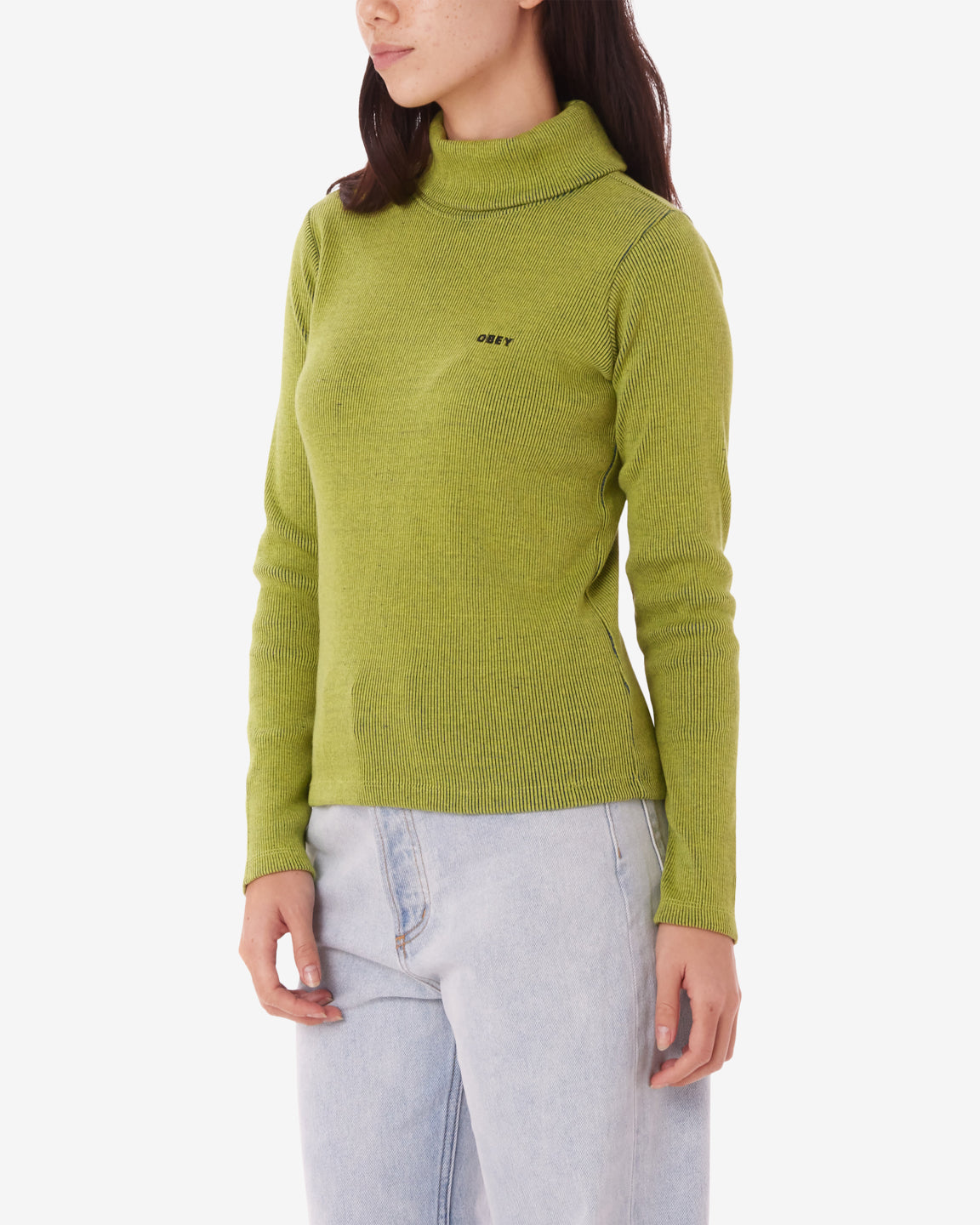 obey alias turtleneck lime multi