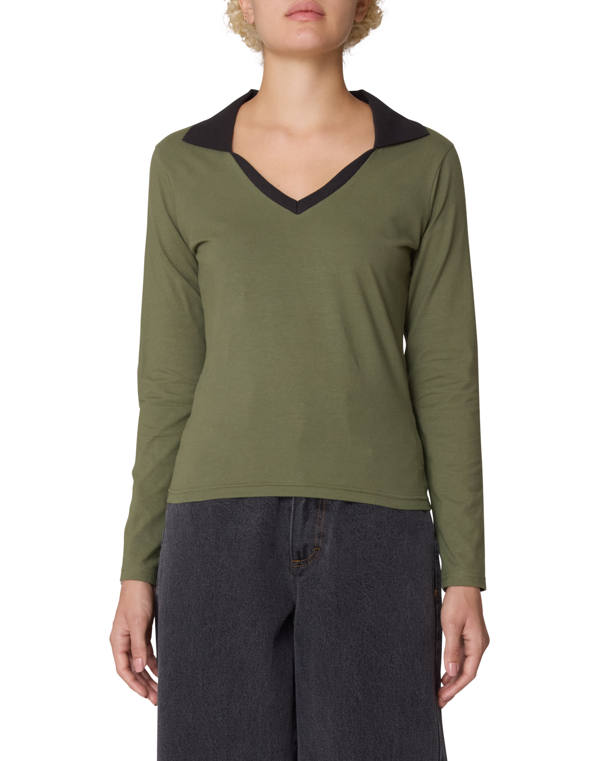 MEDEA COLLARED LS POLO