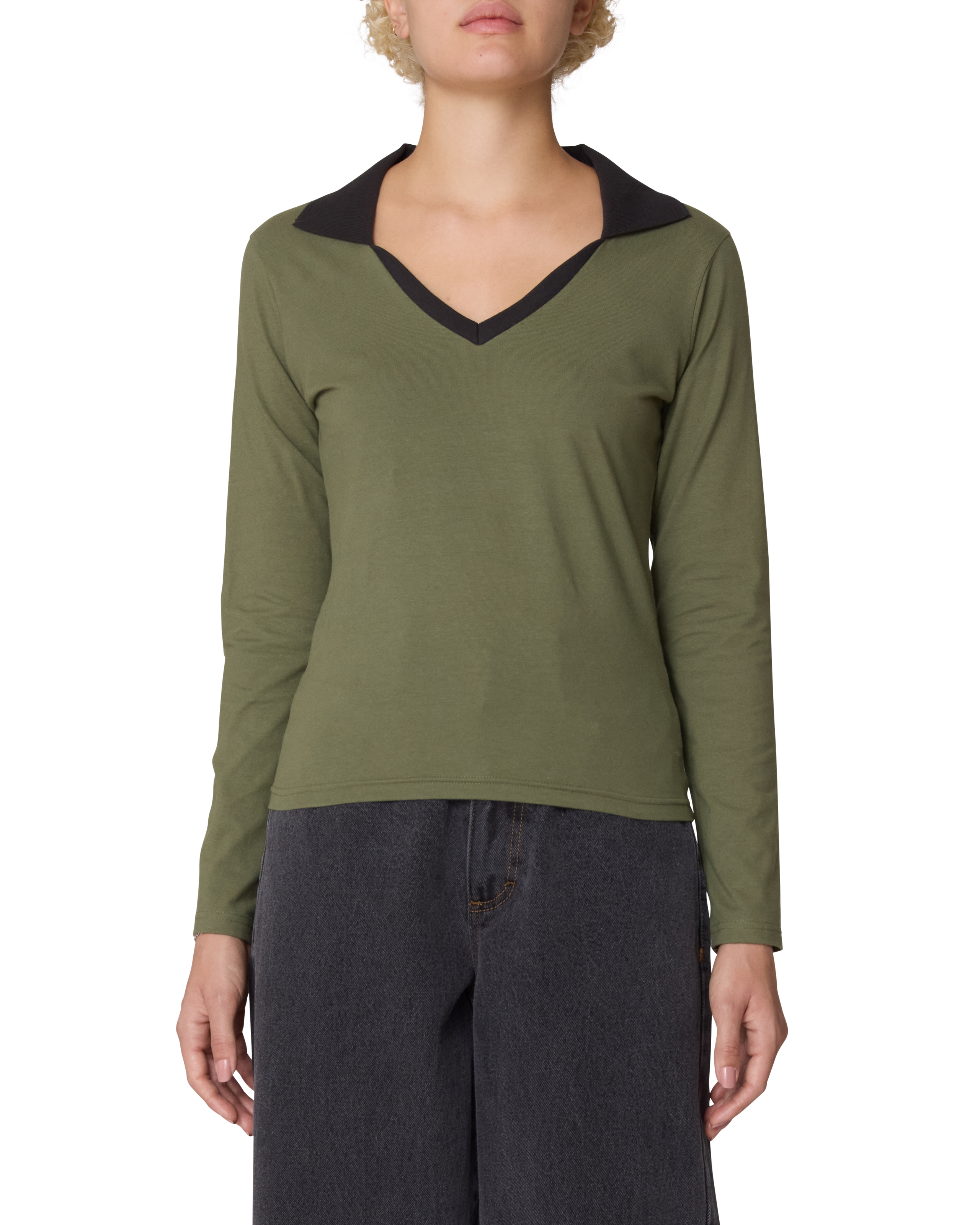 MEDEA COLLARED LS POLO (zoomed)