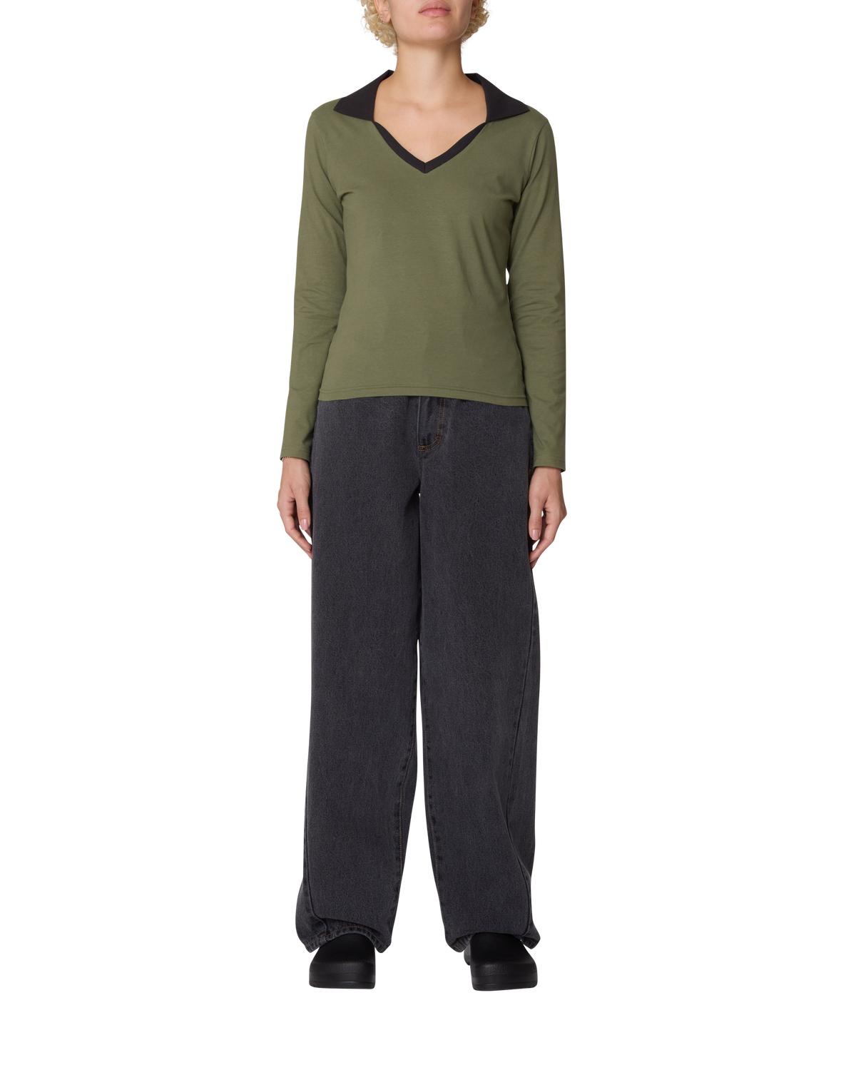 MEDEA COLLARED LS POLO