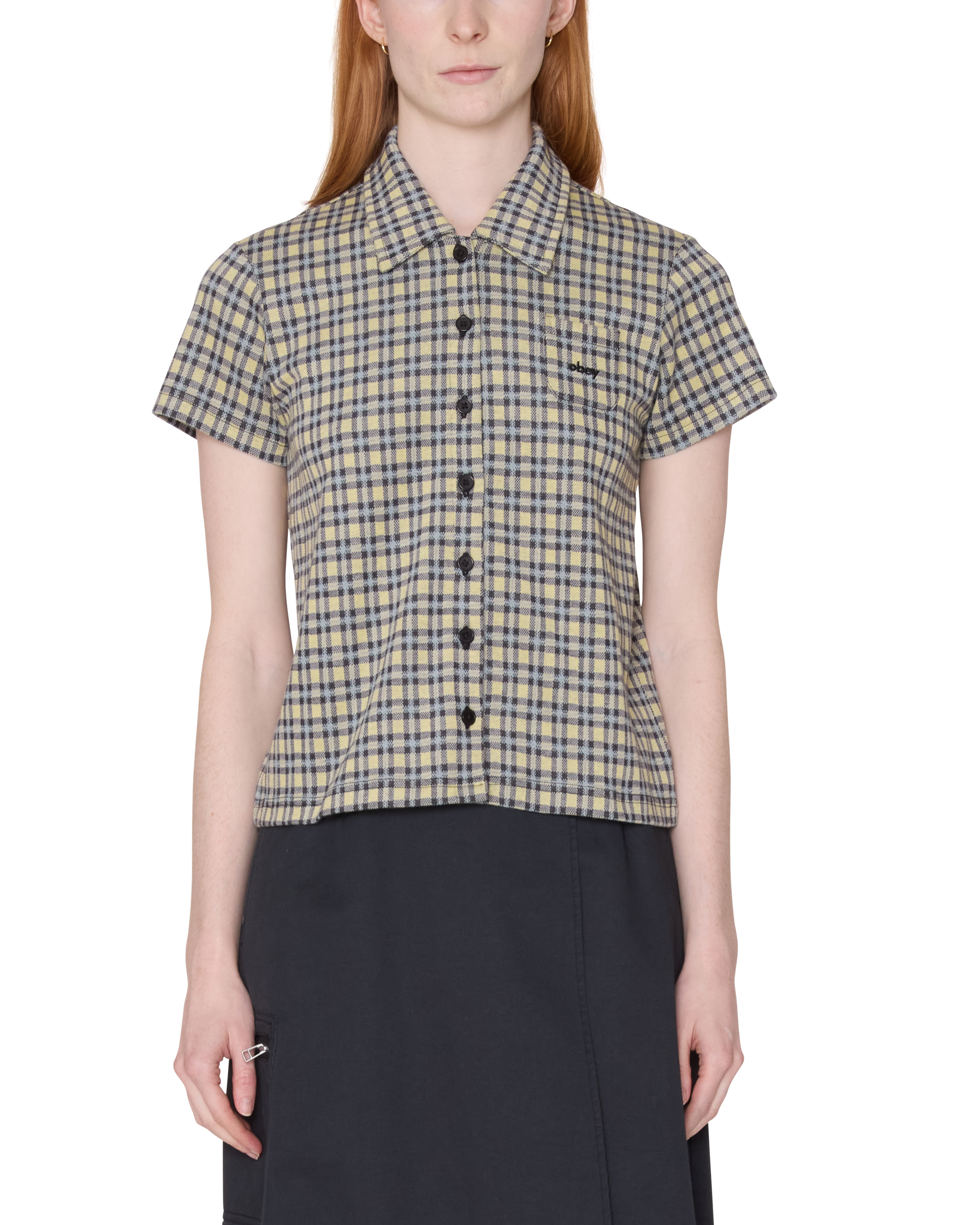LILA MICRO CHECK POLO – OBEY CLOTHING