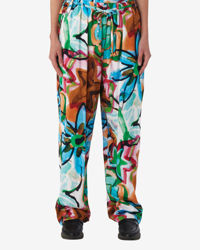 MARKER DRAWN FLOWER PANT