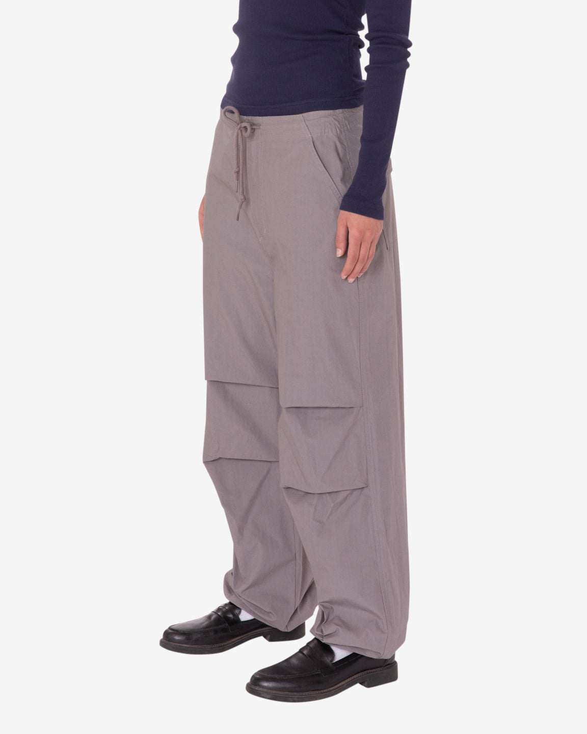 obey mina parachute pant grey sky