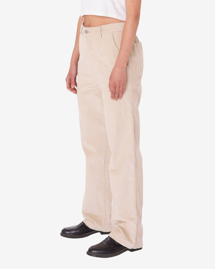 obey brighton corduroy carpenter pant silver grey