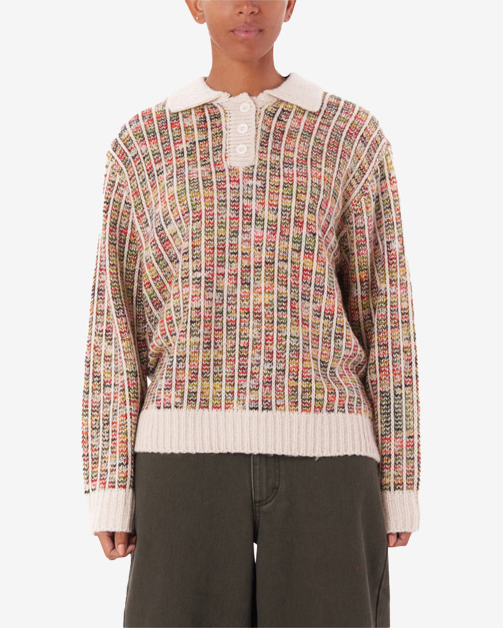 DELPHINE POLO SWEATER BRIGHT MULTI