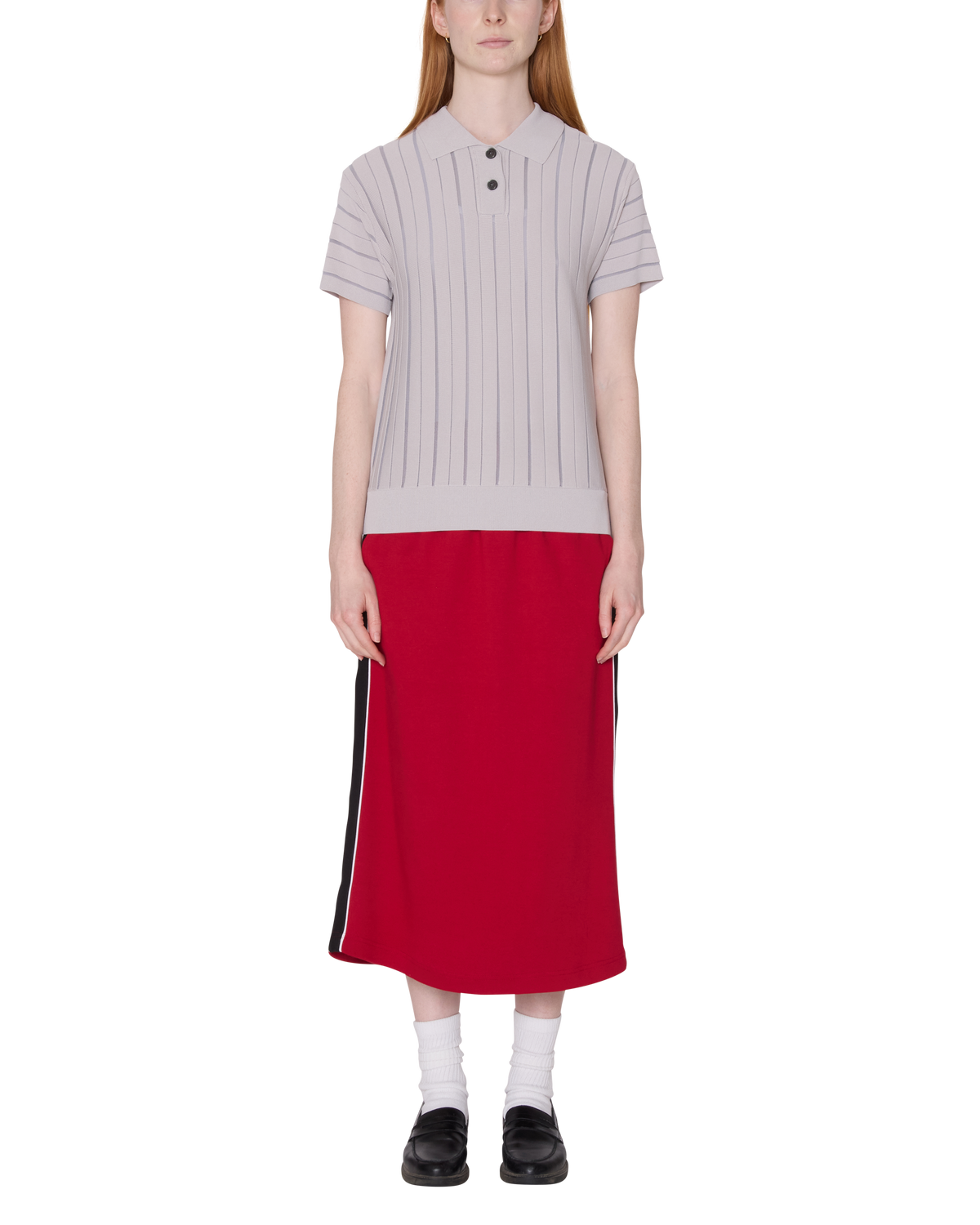 obey arlo stripe polo sweater cloud multi