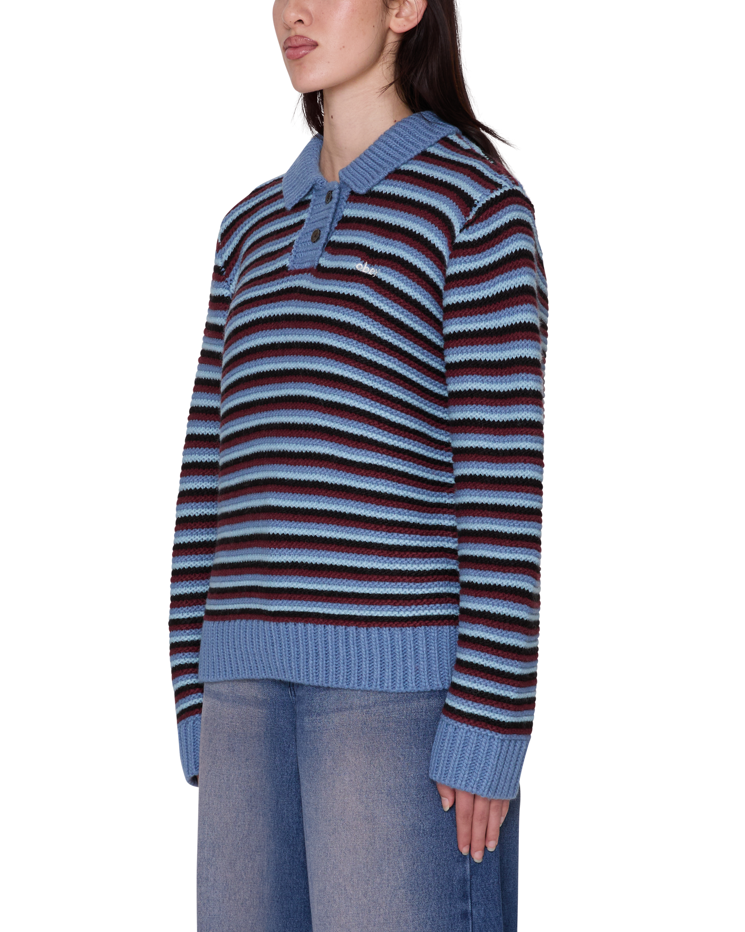 obey-colette-polo-sweater-coronet-blue-multi (zoomed)