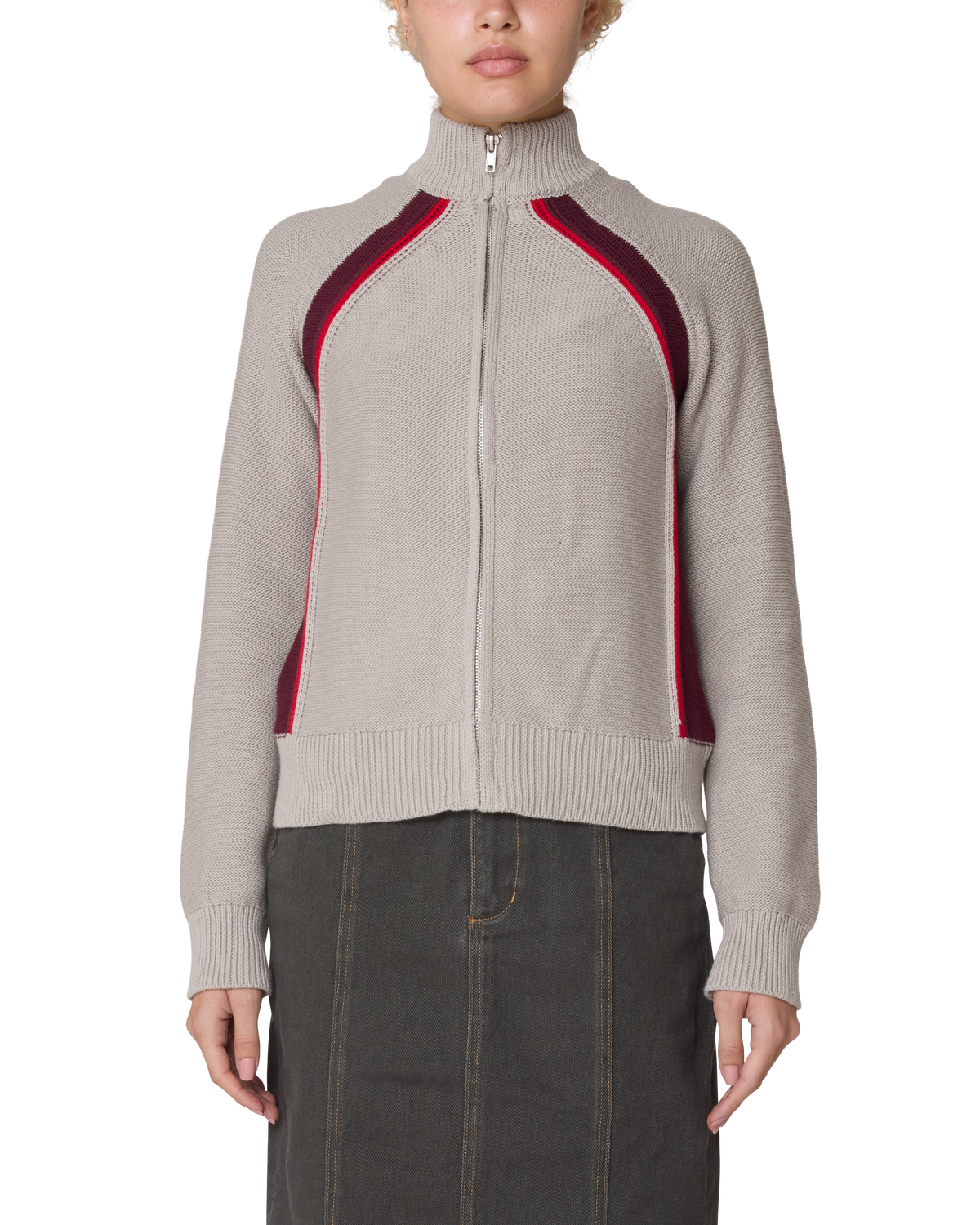 LIZZIE ZIP MOCK SWEATER