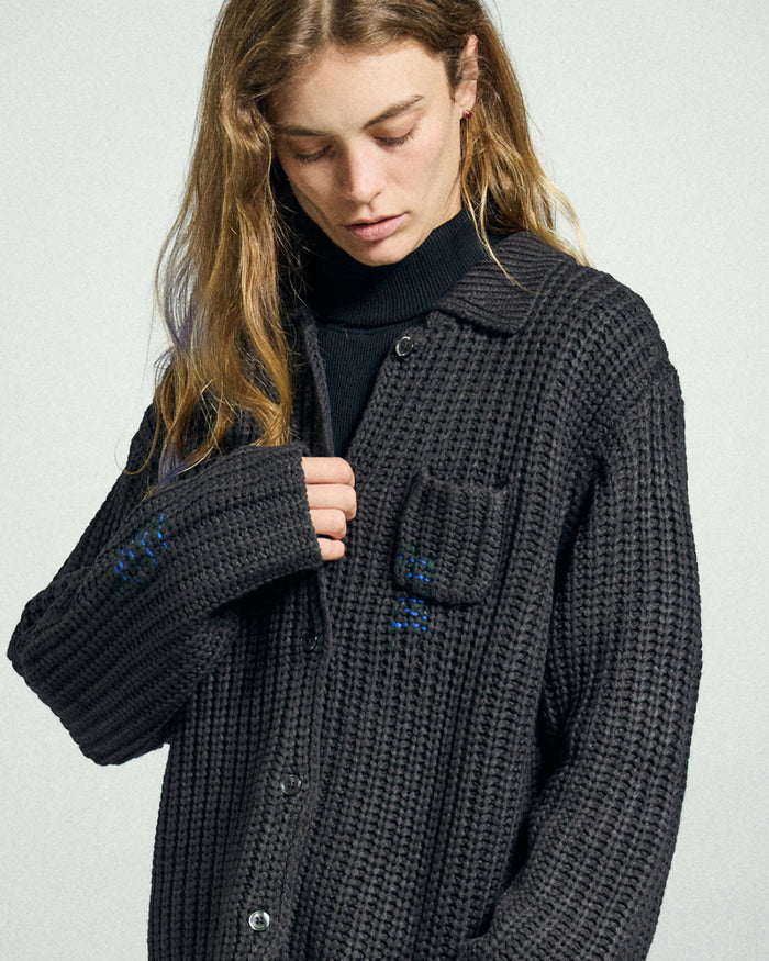 JULIAN BUTTON DOWN SWEATER - alternate view