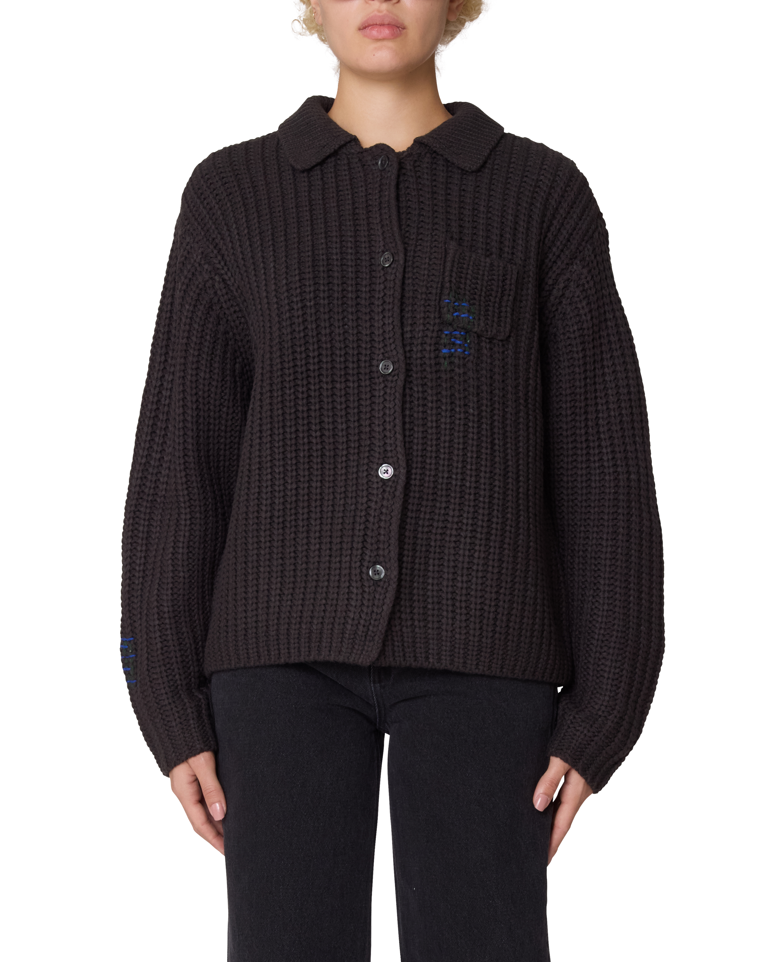 JULIAN BUTTON DOWN SWEATER (zoomed)