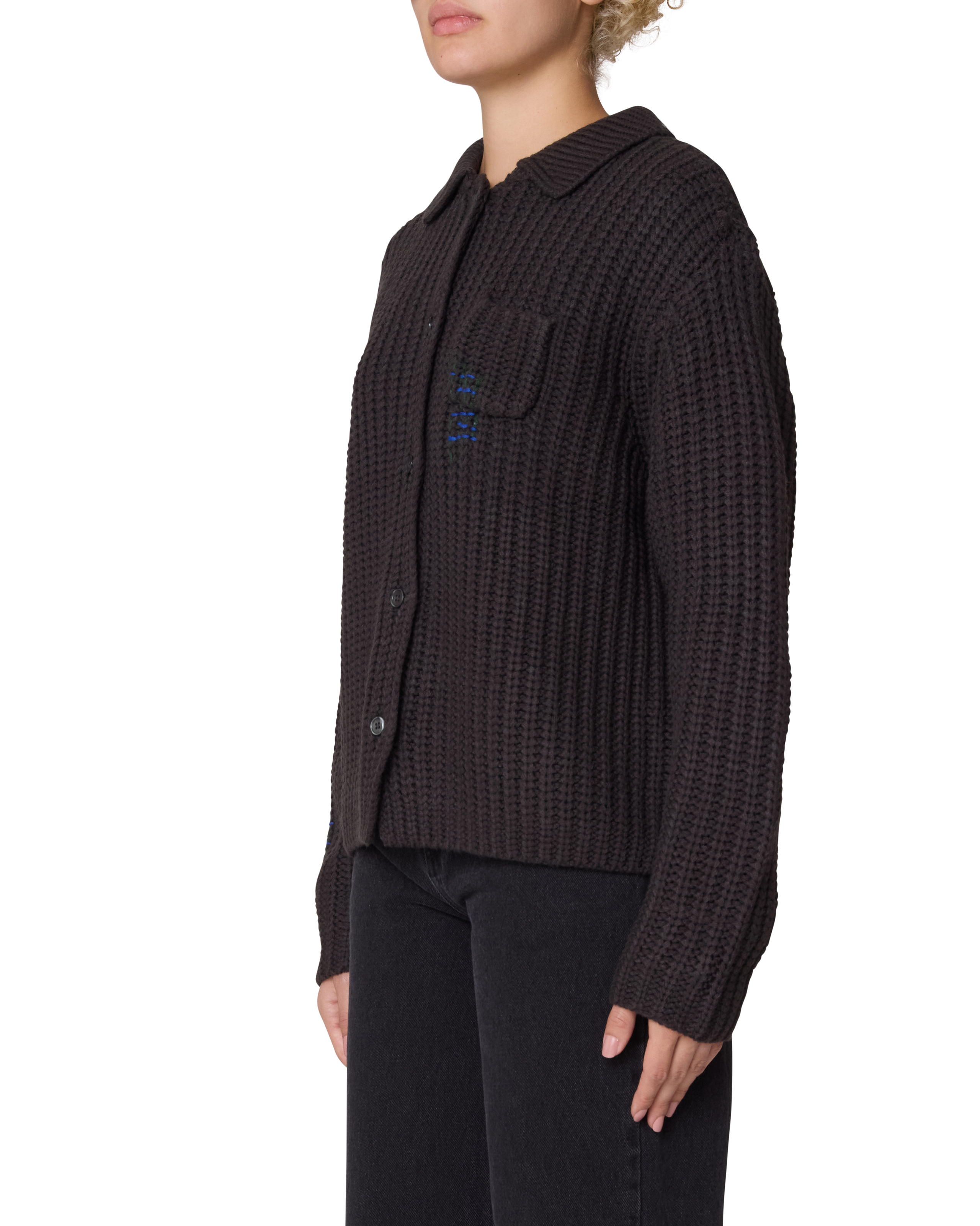 JULIAN BUTTON DOWN SWEATER (zoomed)