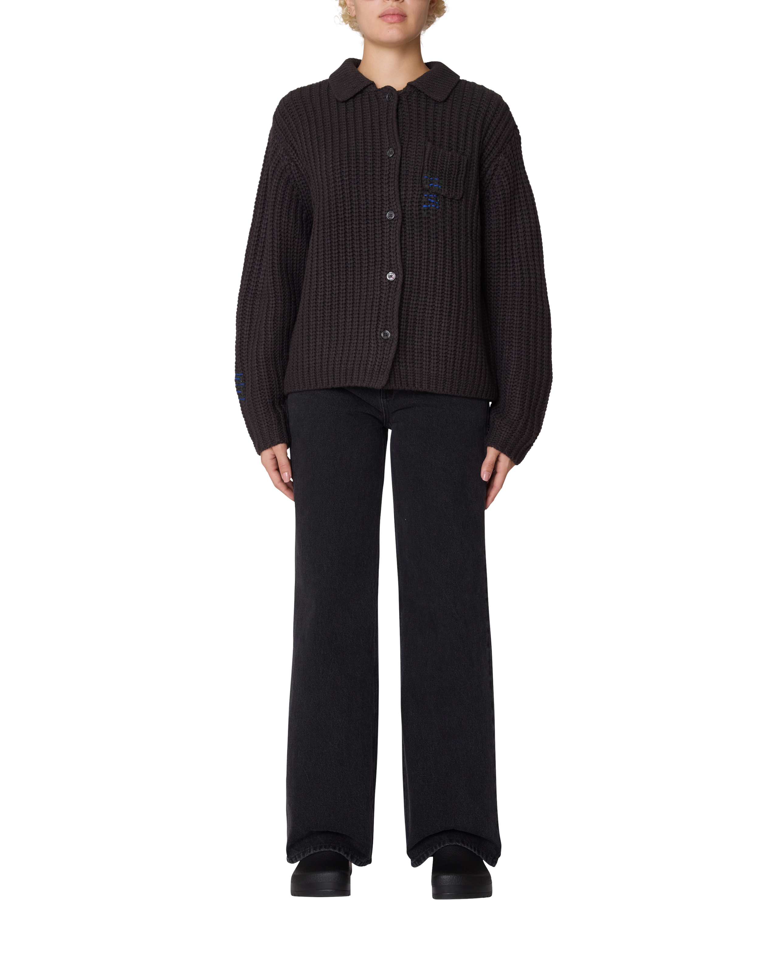 JULIAN BUTTON DOWN SWEATER (zoomed)