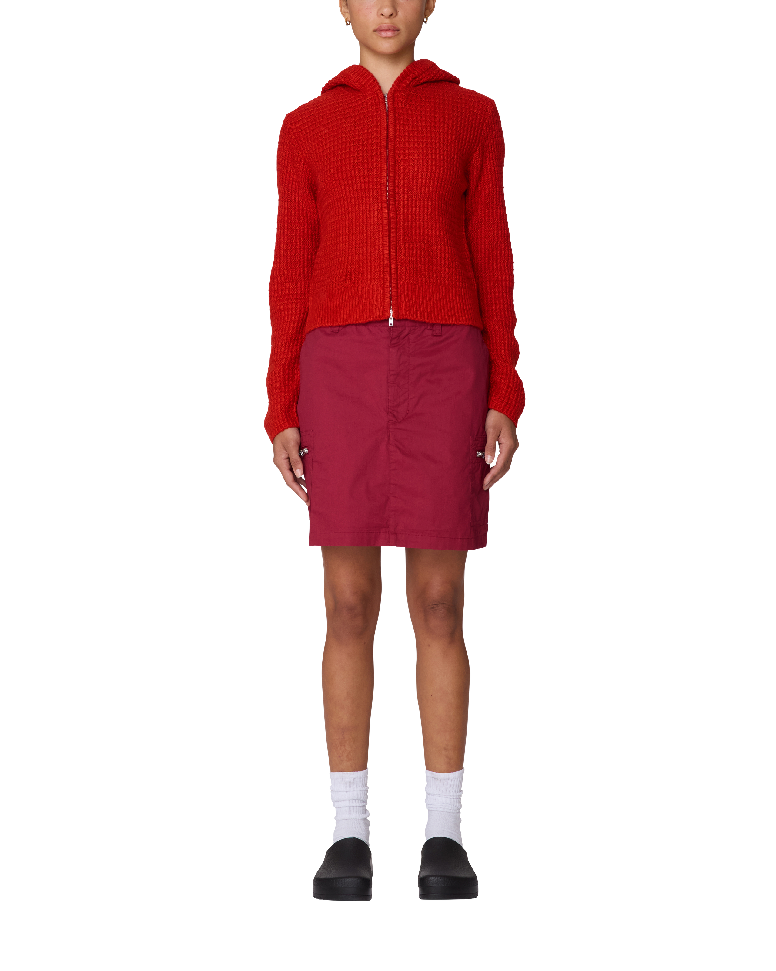 GLENDA HOOD ZIP SWEATER (zoomed)