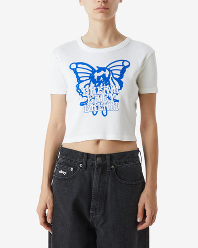 DREAM BABY DREAM CROPPED RIB T-SHIRT