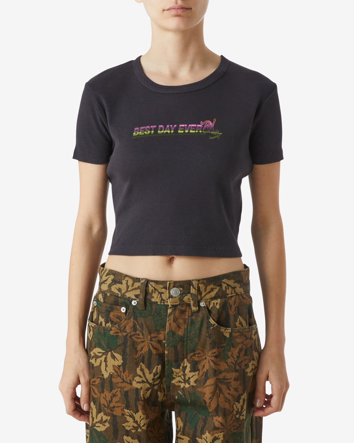 obey best day ever cropped emma t shirt black