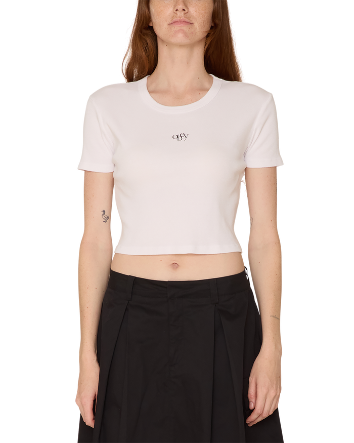 obey jumpy obey cropped emma t shirt white