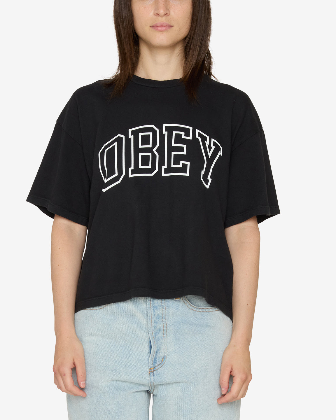 obey collegiate obey raegan t shirt black