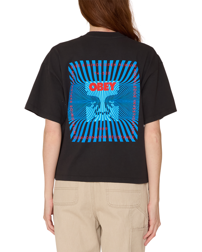 obey disiformation resistance raegan t shirt black