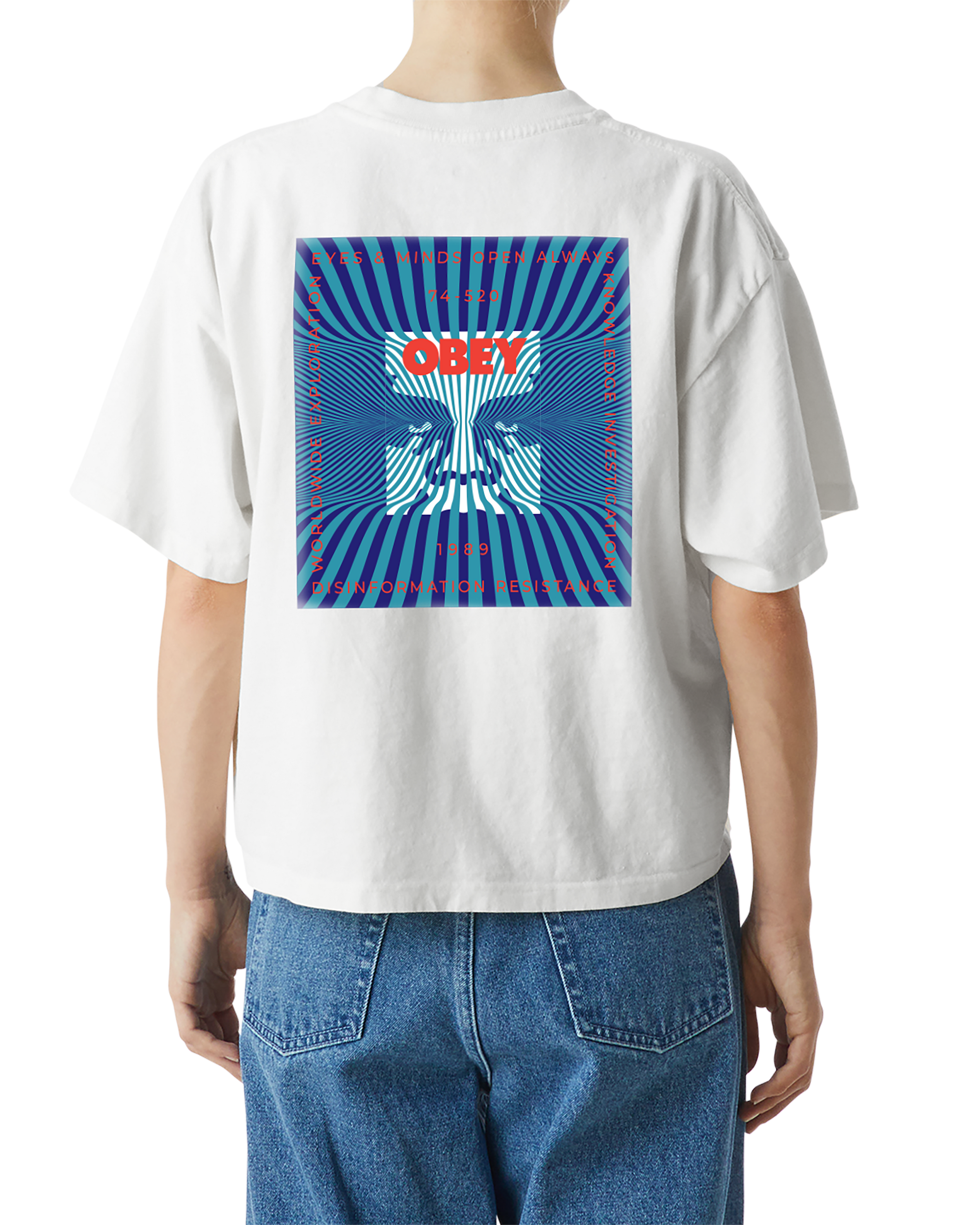 obey disiformation resistance raegan t shirt white