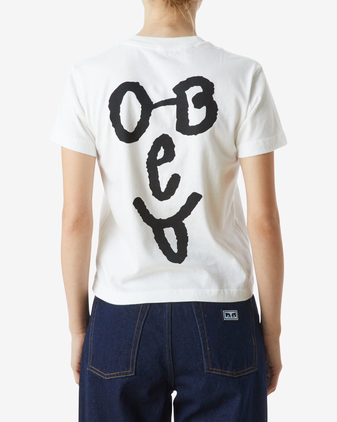 obey type face kaylin t shirt white