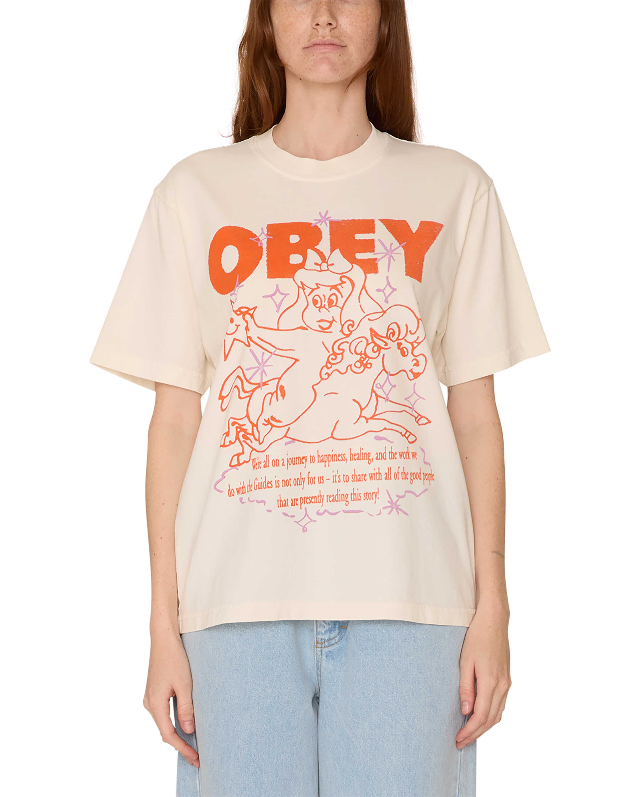 obey spirit guide maxine pigment t shirt pigment unbleached