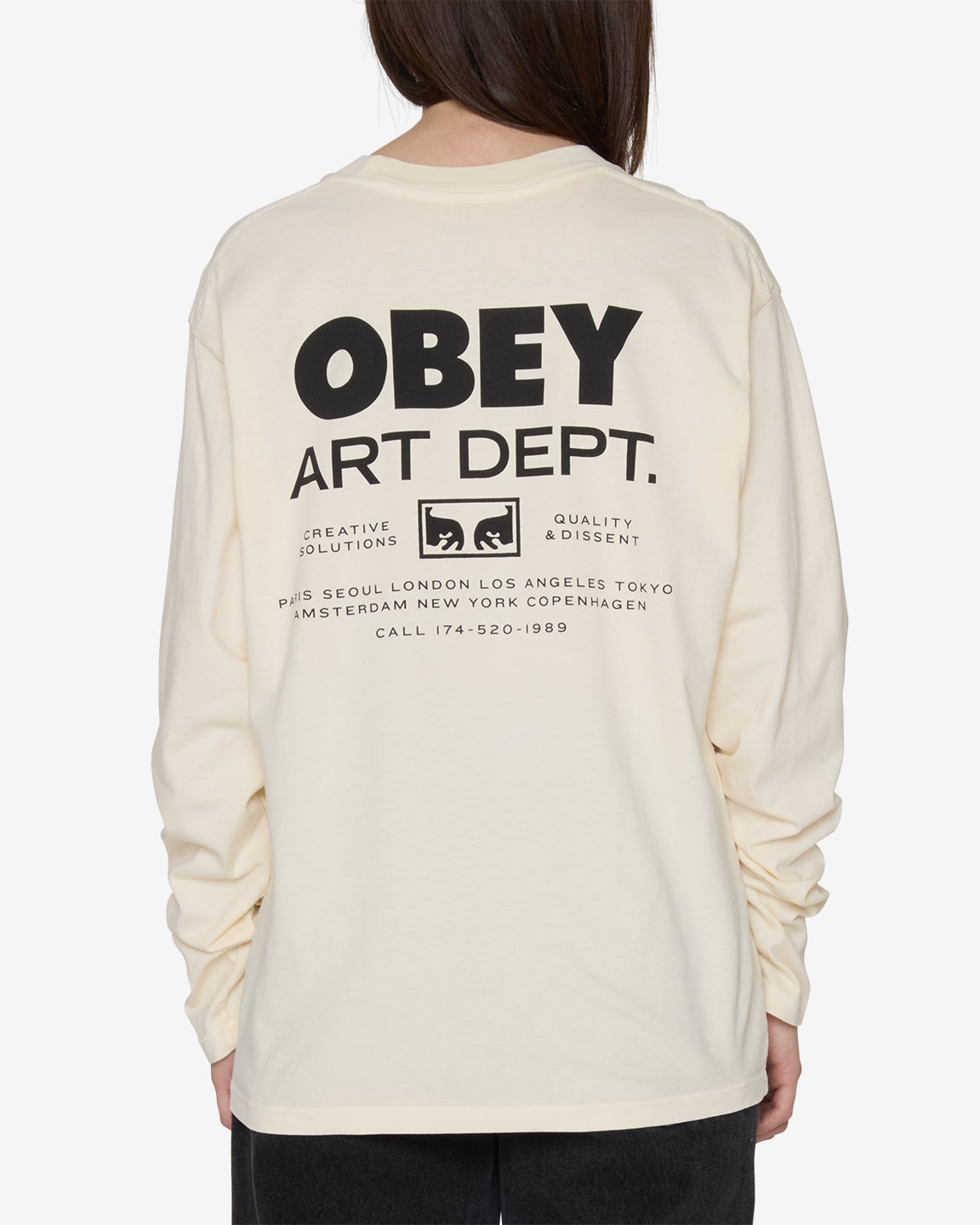 obey creative solutions mila pigment ls t shirt pigment whitecap gray