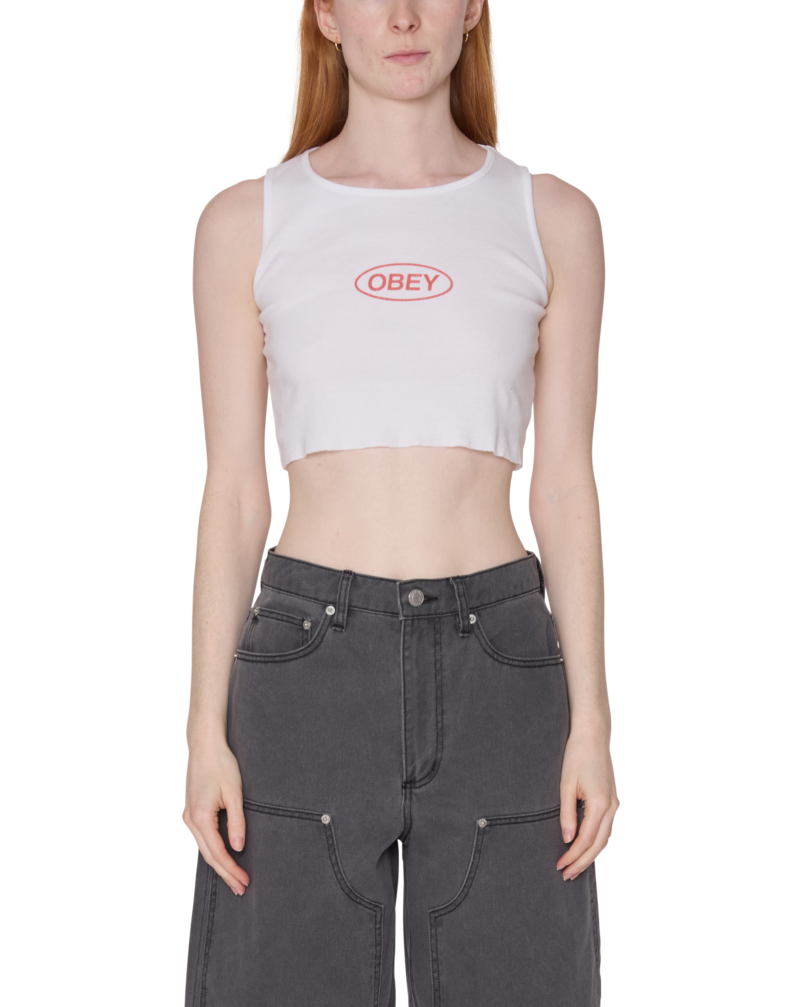 obey bold oval morgan raw edge tank white (zoomed)