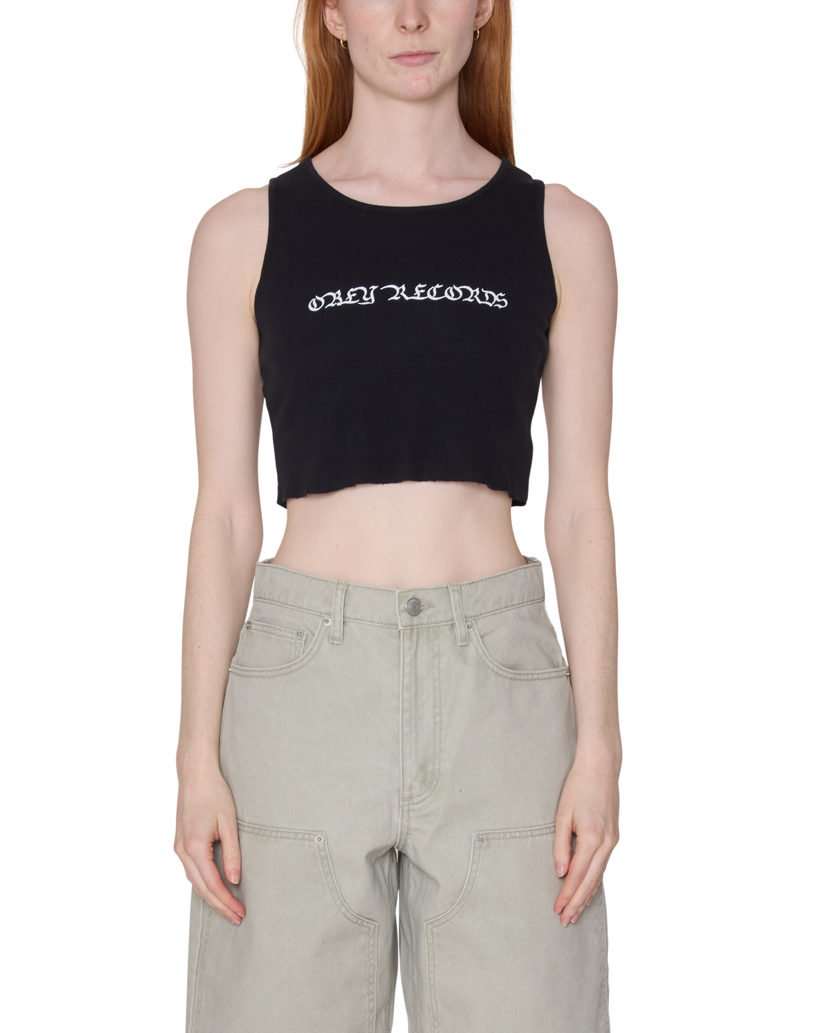 obey old english morgan raw edge tank digital black