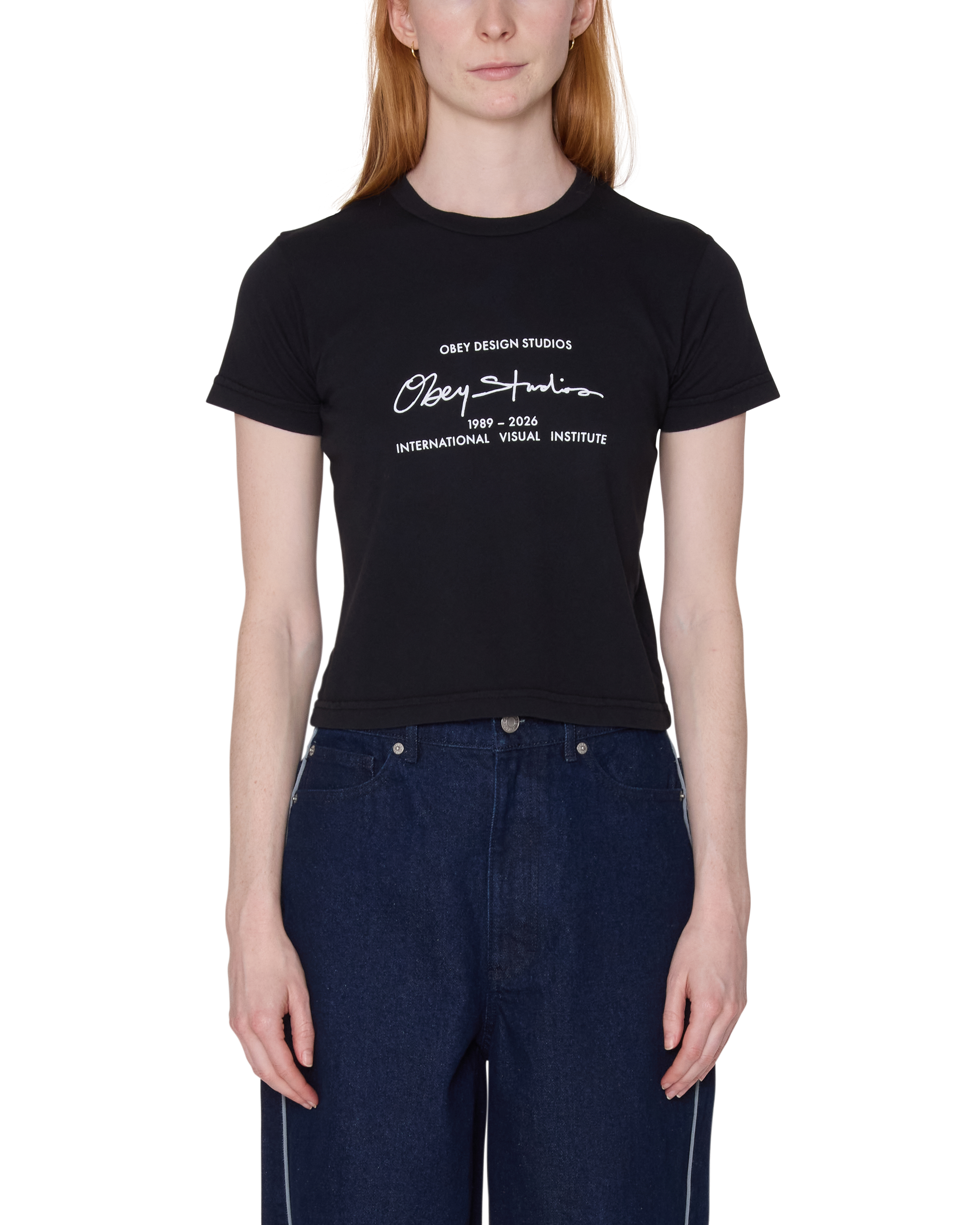 obey design studio script kaia t-shirt digital black (zoomed)