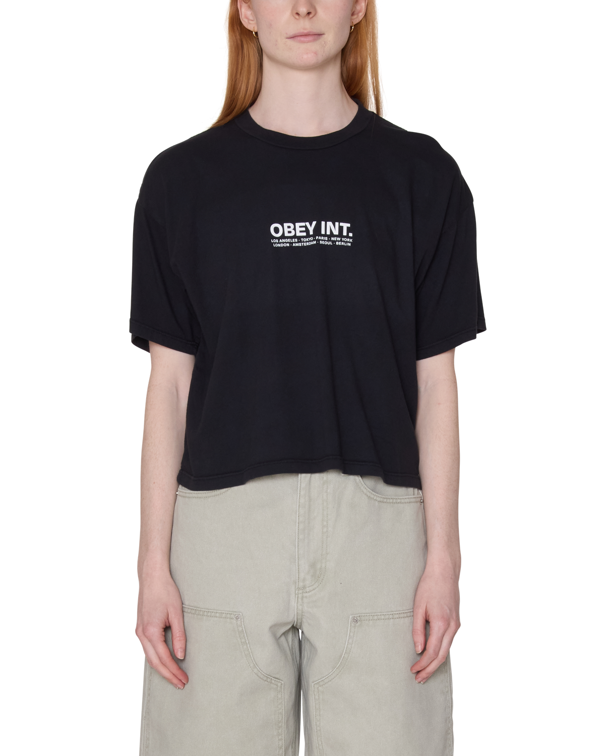 obey int row t-shirt digital black