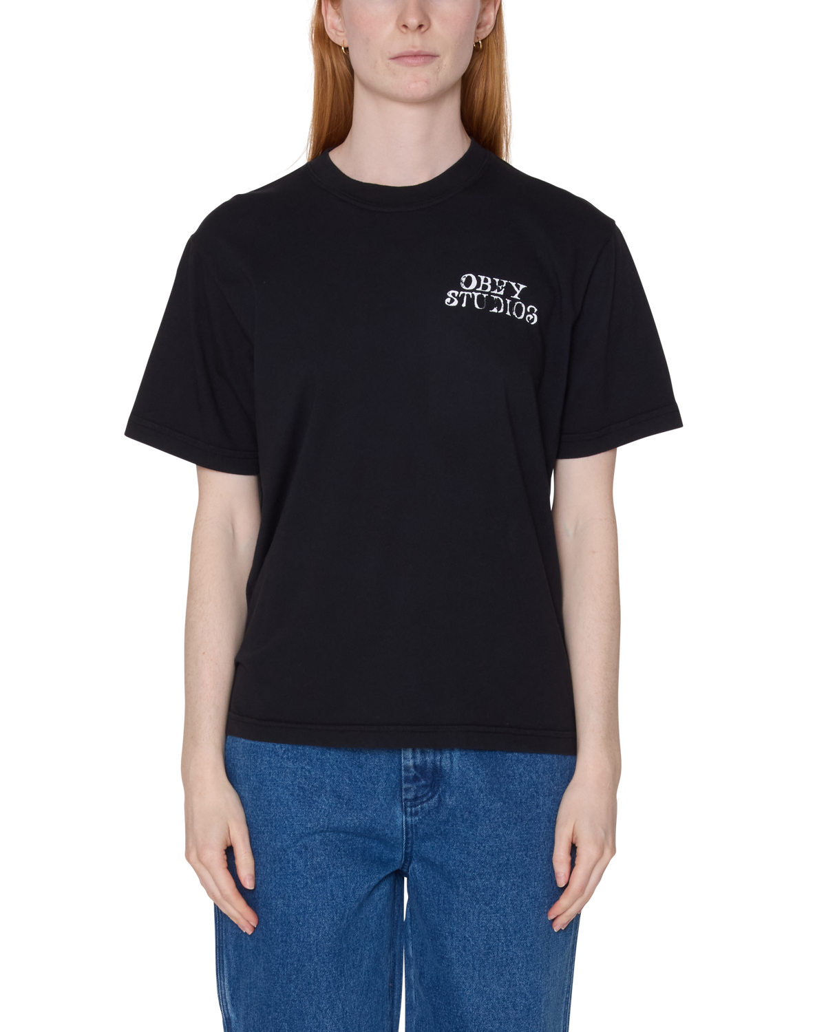 obey studio stamp michelle t-shirt digital black
