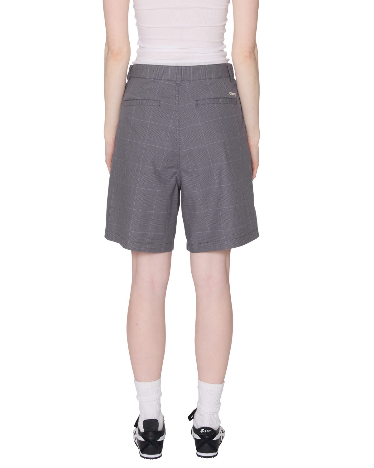 obey-olivia-plaid-short-grey-plaid